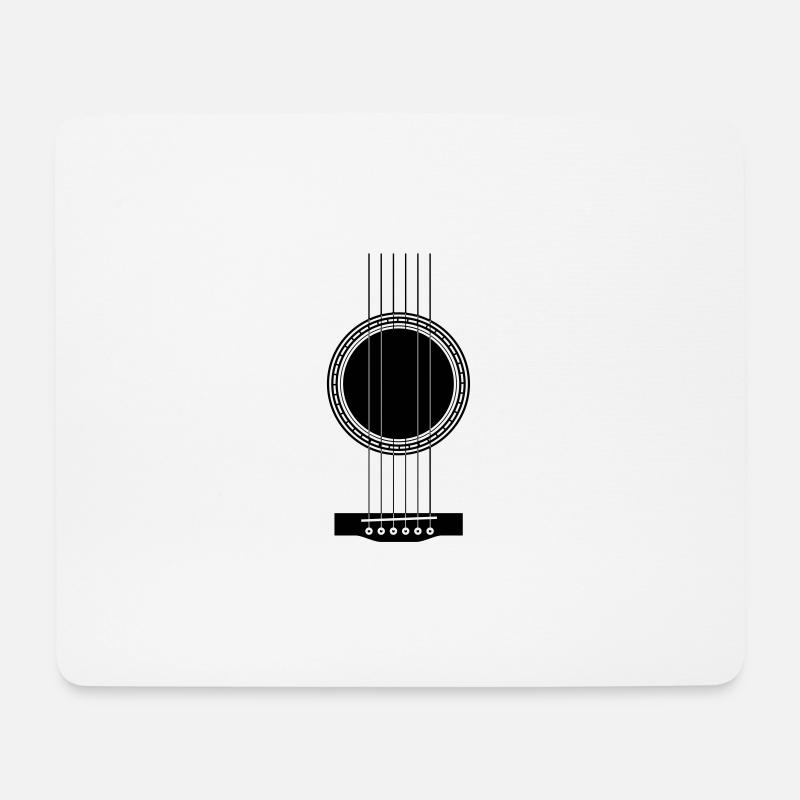 Gitarre | Saiten unplugged gitarrist - Mousepad (Querformat) - Weiß