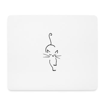 katze - Mousepad (Querformat) - Weiß - Vorne