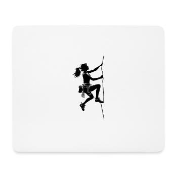 Girl Power Climbing - Mouse Pad (horizontal) - white - Front