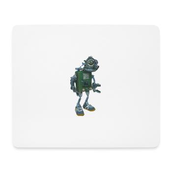 Robot abandonné - Tapis de souris (format paysage) - blanc - Devant