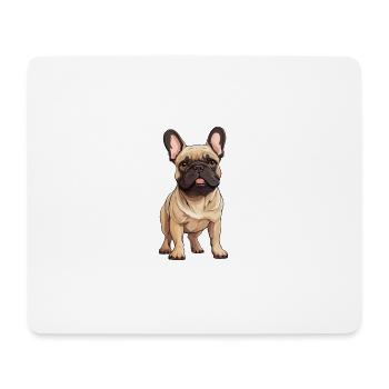 englische / französische Bulldogge Illustration - Mousepad (Querformat) - Weiß - Vorne