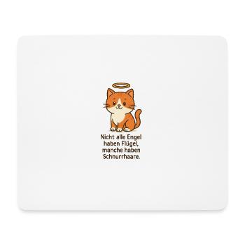 Cute cat angel with humorous saying - Mouse Pad (horizontal) - white - Front