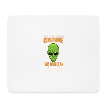 Halloween Das ist mein menschliches Kostüm. Ich bi - Mousepad (Querformat) - Weiß - Vorne