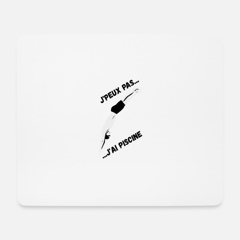 Ich kann kein Schwimmbad haben - Mousepad (Querformat) - Weiß