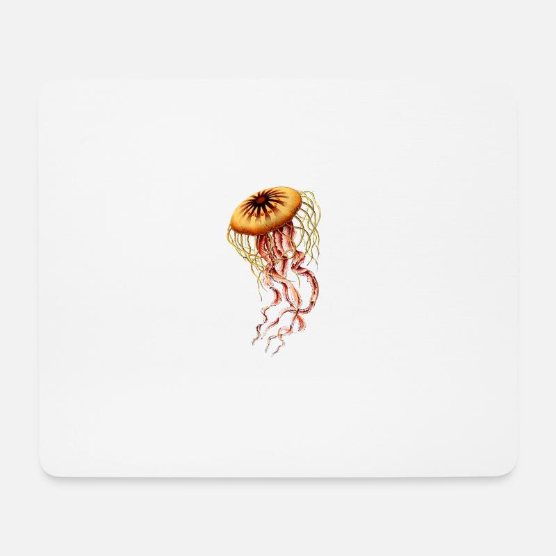 Qualle - Mousepad (Querformat) - Weiß