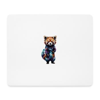 Wasserfarbener Roter Panda - Mousepad (Querformat) - Weiß - Vorne