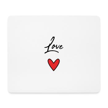 HERZ. ICH LIEBE DICH. NUR LIEBE. LIEBE. ICH LIEBE DICH - Mousepad (Querformat) - Weiß - Vorne