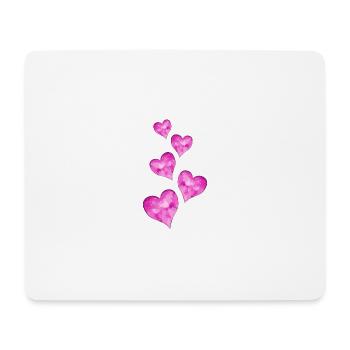 Coeurs Symbole Mariage - Tapis de souris (format paysage) - blanc - Devant
