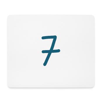 7 Nummer sieben Zahl Geburtstag - Mousepad (Querformat) - Weiß - Vorne