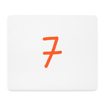 7 Nummer sieben Zahl orangen Geburtstag - Mousepad (Querformat) - Weiß - Vorne