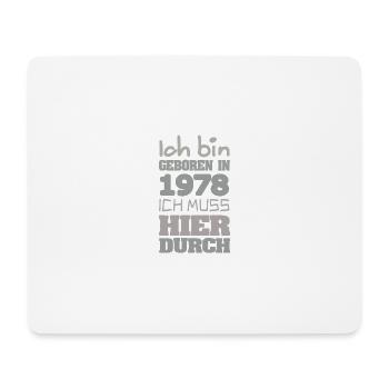 Bin 1978 - Mousepad (Querformat) - Weiß - Vorne