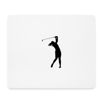 Golf/Golferin/Golf spielen - Mousepad (Querformat) - Weiß - Vorne