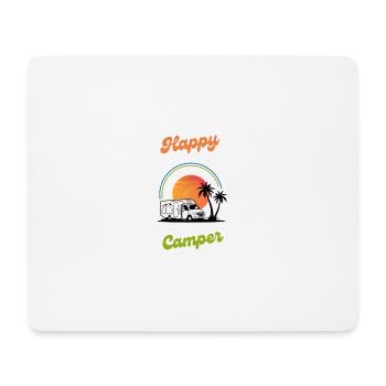 Happy Camper Farbig - Mousepad (Querformat) - Weiß - Vorne
