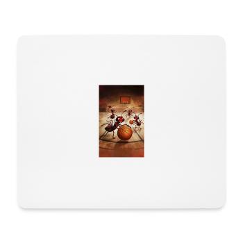 Poster Ameise Poster Basketball spielen T 1 - Mousepad (Querformat) - Weiß - Vorne
