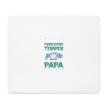 Yorkshire terrier chiens papa - Tapis de souris (format paysage) - blanc - Devant
