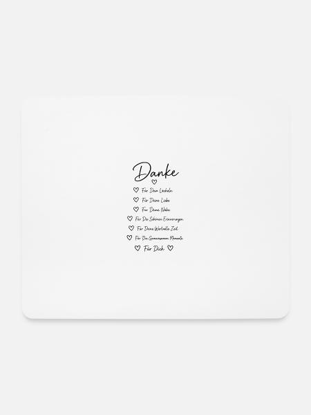 Danke Für Deine Liebe Herz Spruch Geschenk - Mousepad (Querformat) - Weiß