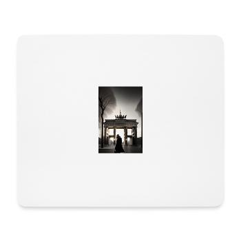 berlin black white siluette 2 - Mousepad (Querformat) - Weiß - Vorne