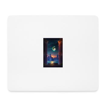 Paysage de New York avec plein lune - Tapis de souris (format paysage) - blanc - Devant