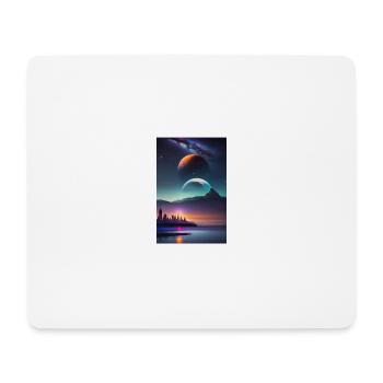 Paysage de New York avec pleine lune futuriste 1 - Tapis de souris (format paysage) - blanc - Devant