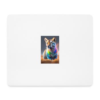 tigre arc en ciel - Tapis de souris (format paysage) - blanc - Devant