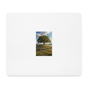 Tree, Wildflower Meadow - Mouse Pad (horizontal) - white - Front