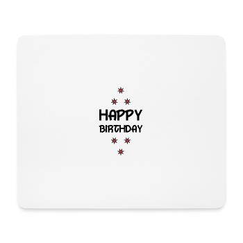 HAPPY BIRTHDAY - Tapis de souris (format paysage) - blanc - Devant