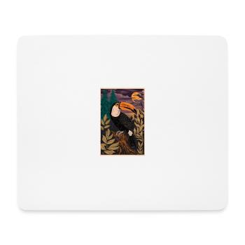 Mystischer Tukan im Mondschein - Mousepad (Querformat) - Weiß - Vorne