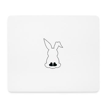 Osterhase von hinten 🐰 - Mousepad (Querformat) - Weiß - Vorne