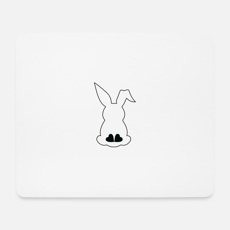 Osterhase von hinten 🐰 - Mousepad (Querformat) - Weiß