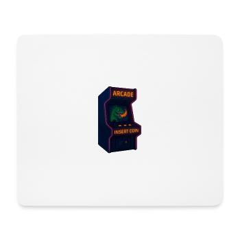 Dino Arcade Neon Pixel - Mousepad (Querformat) - Weiß - Vorne
