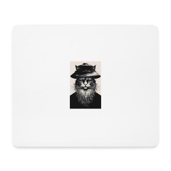 The Silent Cat - Mouse Pad (horizontal) - white - Front