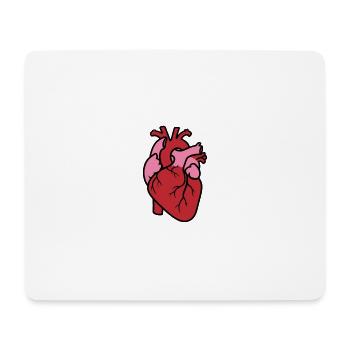 Anatomisches Herz Realistisch Organ Vektor - Mousepad (Querformat) - Weiß - Vorne