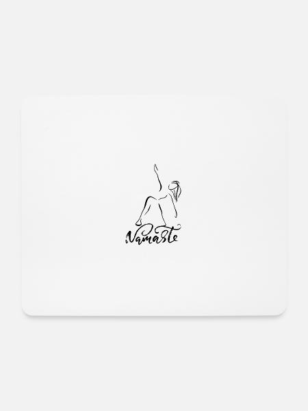 Namaste - Mousepad (Querformat) - Weiß