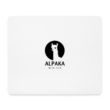 Flauschiges Alpaka-Gefühl - Mousepad (Querformat) - Weiß - Vorne