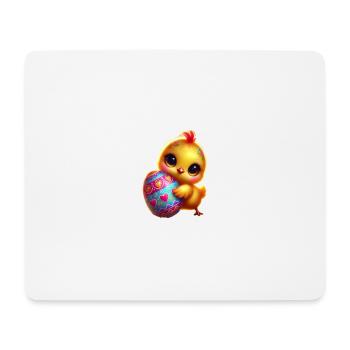Poussins de Pâques avec oeuf - Tapis de souris (format paysage) - blanc - Devant