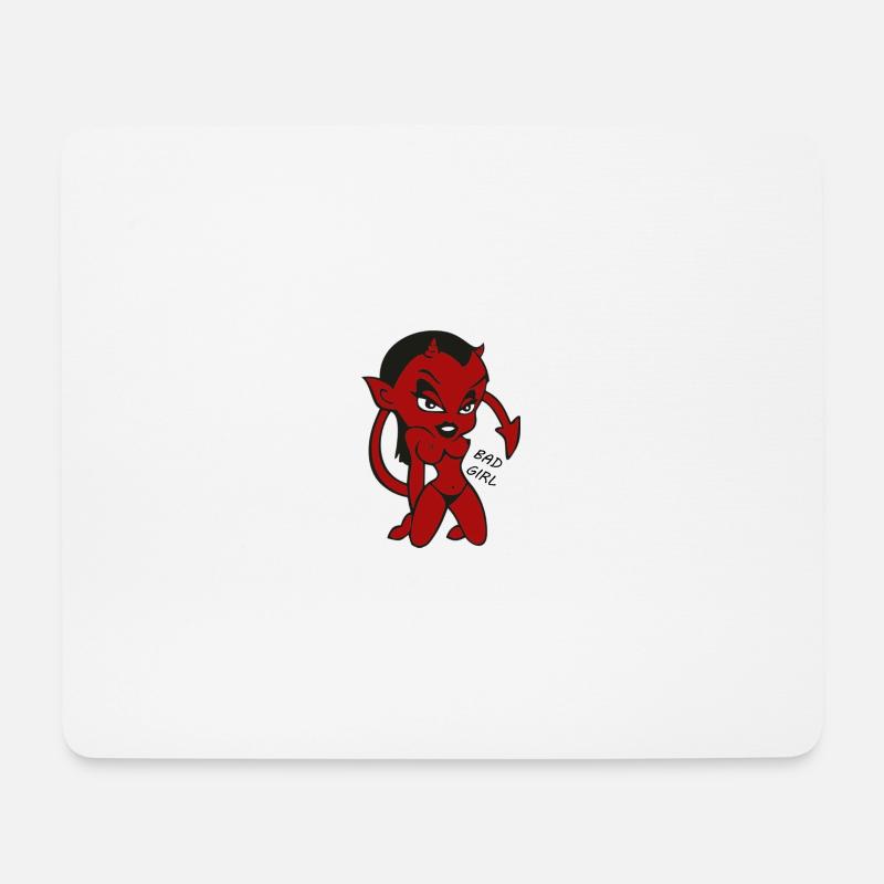 Böser Gril - Mousepad (Querformat) - Weiß