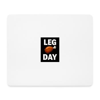 Leg Day Cartoon Fitness Gym Sport Krafttraining - Mousepad (Querformat) - Weiß - Vorne