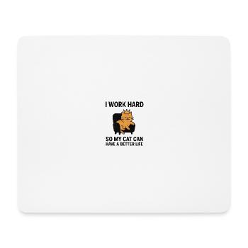 King's cat with humorous text - Mouse Pad (horizontal) - white - Front