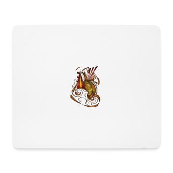 Motif d’ornement floral coloré - Tapis de souris (format paysage) - blanc - Devant