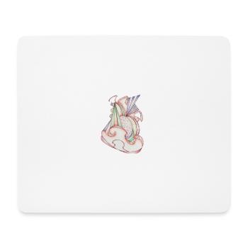 Pastellwellen Fantasiemuster - Mousepad (Querformat) - Weiß - Vorne