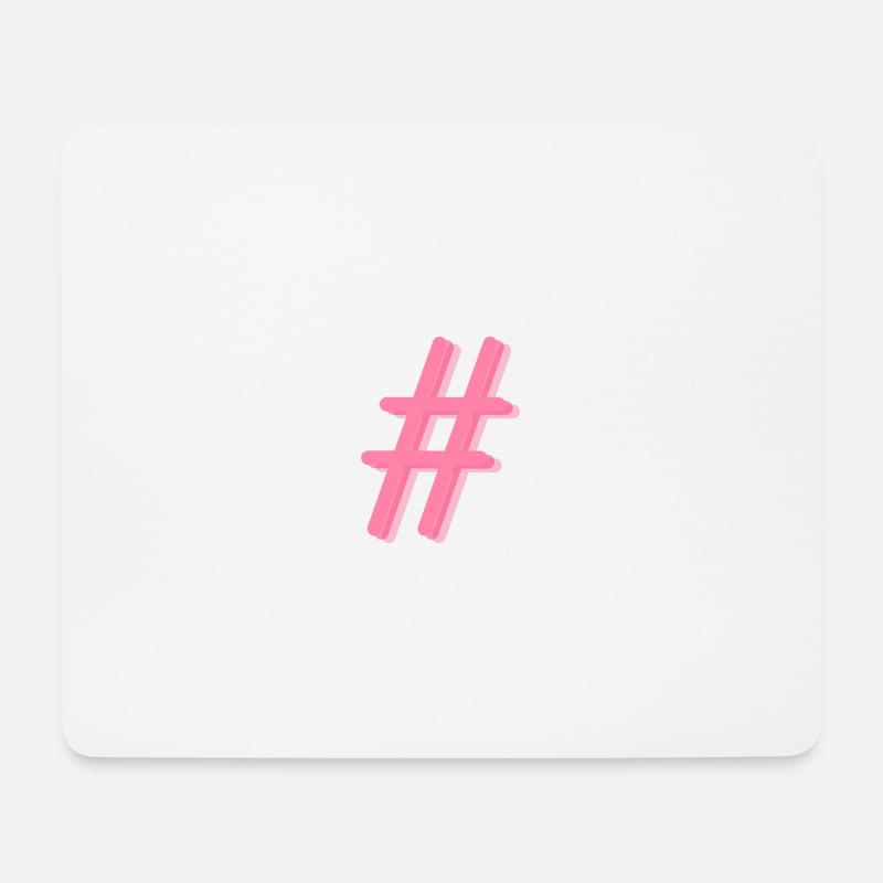 Hashtag - Mouse Pad (horizontal) - white