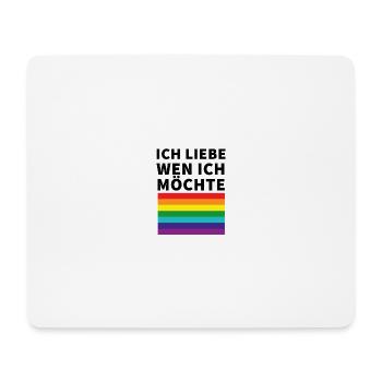 Ich liebe wen ich möchte Pride Flagge - Mousepad (Querformat) - Weiß - Vorne