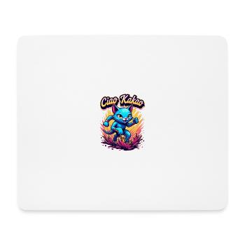Ciao Kakao rennende Katze Matschlauf Laufshirt - Mousepad (Querformat) - Weiß - Vorne
