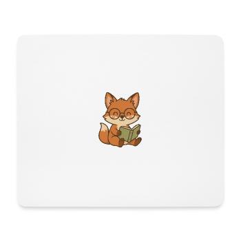 Niedliche Fuchsbuchleser Illustration - Mousepad (Querformat) - Weiß - Vorne