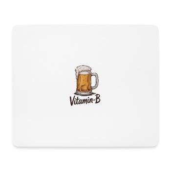 Vitamin-B Funny Beer Mug Sarcastic Drinking Art - Mouse Pad (horizontal) - white - Front