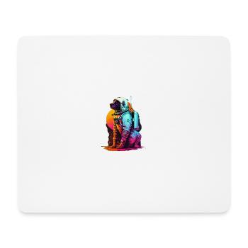 dog astronaut - Mousepad (Querformat) - Weiß - Vorne