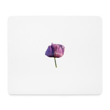 Mohnblume mit Regentropfen - Mousepad (Querformat) - Weiß - Vorne