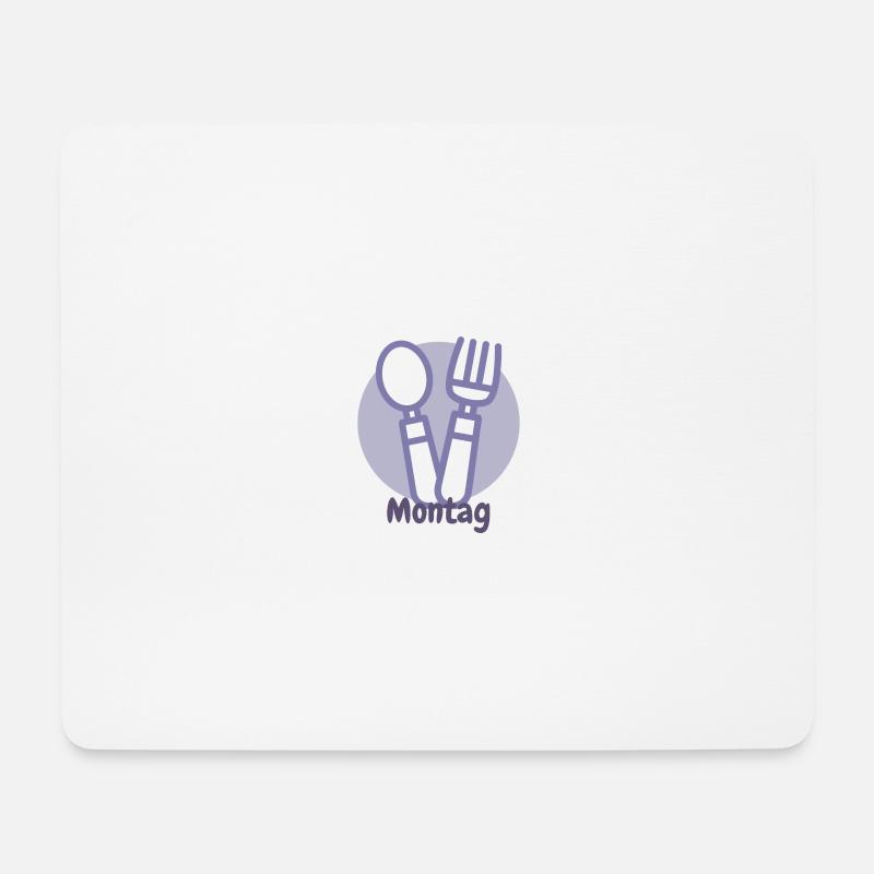 montag - Mousepad (Querformat) - Weiß
