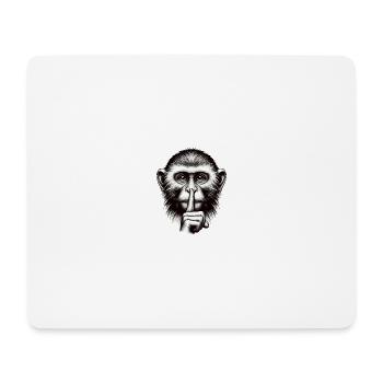 Silent Monkey - Logo - Mouse Pad (horizontal) - white - Front