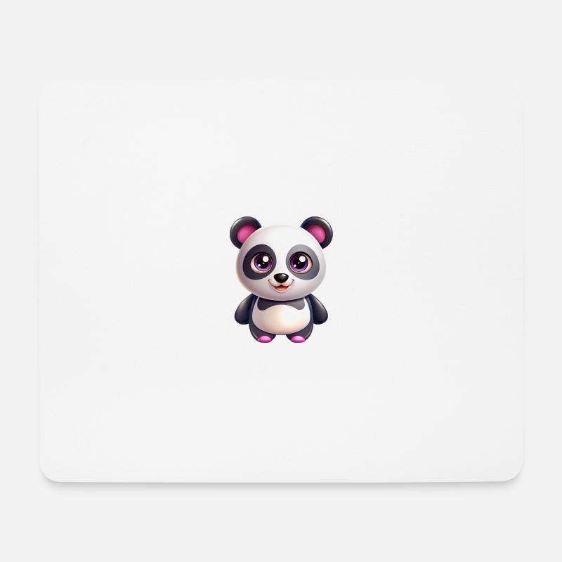 Kawaii Panda - Mouse Pad (horizontal) - white
